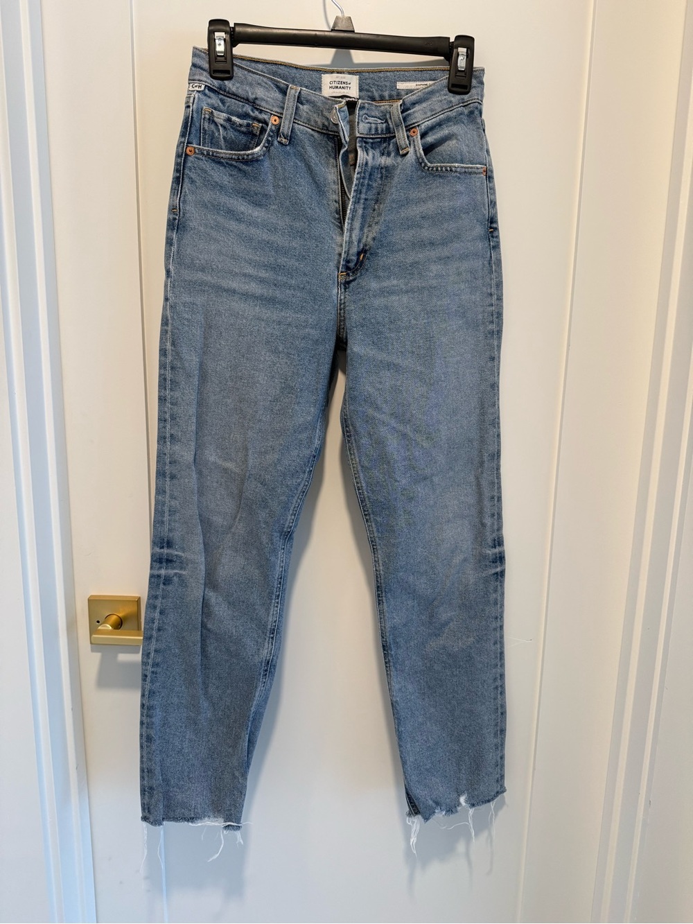 Citizens Of Humanity Light Blue High-Rise Straight Jeans